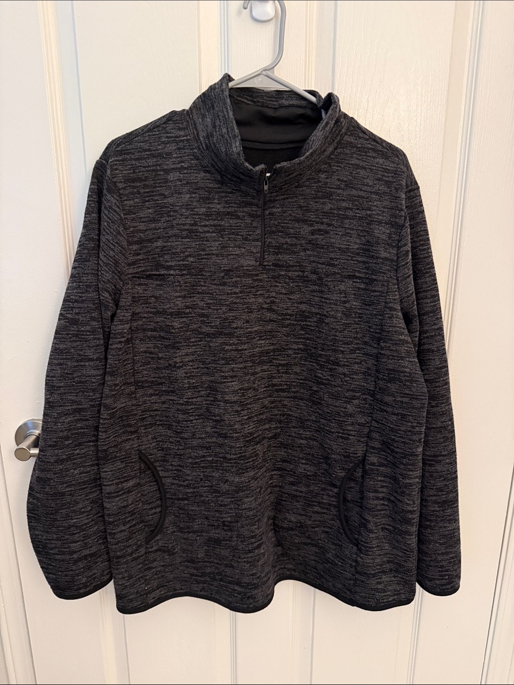 Men's Half-Zip Pullover Sweater - Charcoal Gray
